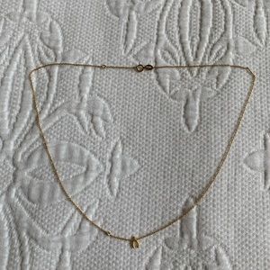 Gold Wishbone Necklace